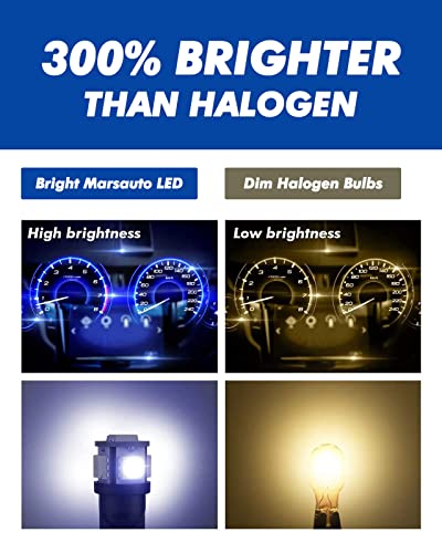 Image of Marsauto 194 LED Bulb Blue 168 T10 2825 5SMD No Polarity Replacement Bulbs for Car Dome Map Door Courtesy License Plate Dashboard Lights Lamp 12V