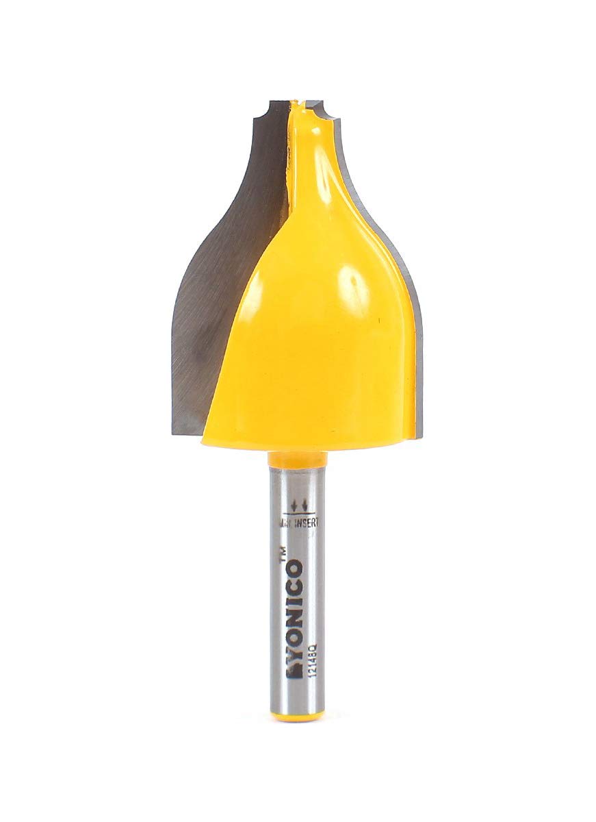 Yonico Grain/Silver 12148Q Ogee & Bead Vertical Raised Panel Router Bit 1/4-Inch Shank
