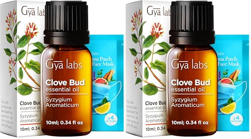 Image of Gya Labs Clove Essential Oil - 0.34 Fl Oz - for Hair, Skin, Diffuser, Aromatherapy & DIY Candle Making Scent (Pack of 2)