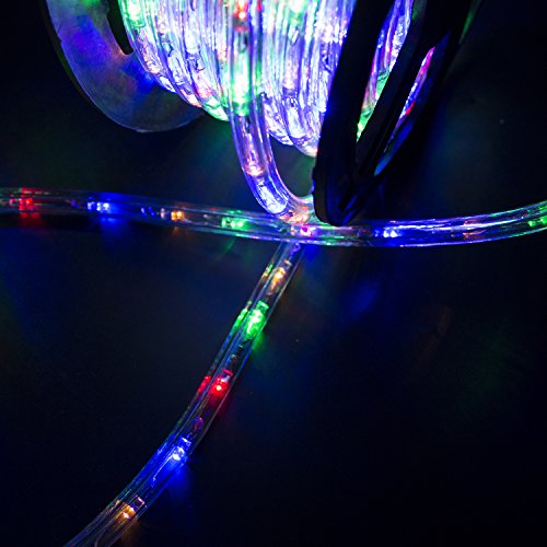 Walcut 100Ft Led Rope Light Home Indoor Outdoor Christmas Decorative Party Lighting Halloween Lights Colorful Waterproof 1080 Leds Pvc #TOP4
