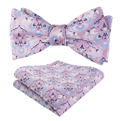 Image of Alizeal Mens 2pcs Floral Pattern Bow Tie Set