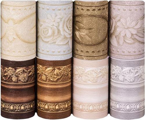 Adesivos de parede com borda de cintura, 5m de comprimento, azulejo rústico, vintage, bordas de pape