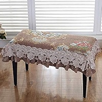 Lot De 3 Housses De Piano Modernes En Tissu Multicolore Avec Décoration En Dentelle Pour Tabouret, Clavier, Housse De Piano En Tissu D Double Tabouret