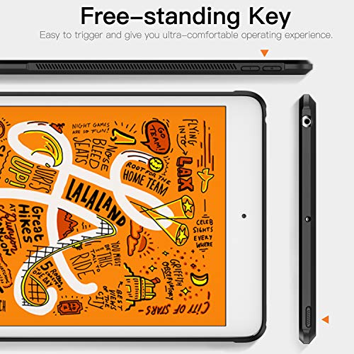 iPad mini 5 ケース TiMOVO ipad mini 第5世代 ケース iPad mini5 第五世代カバー 7.9インチタブレット用 透明TPU+PC 衝撃吸収 擦り傷防止 指紋防止 手触り良い 精密設計 薄型 アイパッドミニ5 ケース ipad mini 5 カバー Black