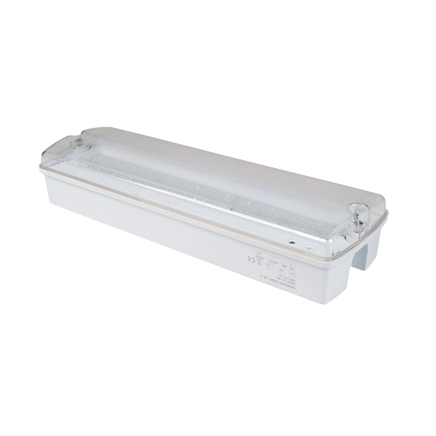ENERJ 3W LED Emergency Bulkhead Fitting Maintained or Non-Maintained Exit Sign Light IP65 Waterproof