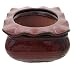 Square Pie Rim Self Watering Ceramic Pot - Tropical Red - 6 1/4" x 6 1/4"