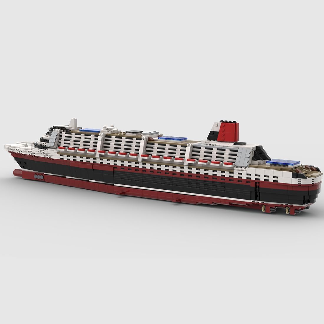 RIDID Cruise Ship Building Kit, 1/500 MS Poseidon Large Cruise Ship Model Assembly Ship Toy Sets, Creative MOC for Adults (2589PCS), I15ZR27719OFMFVKO