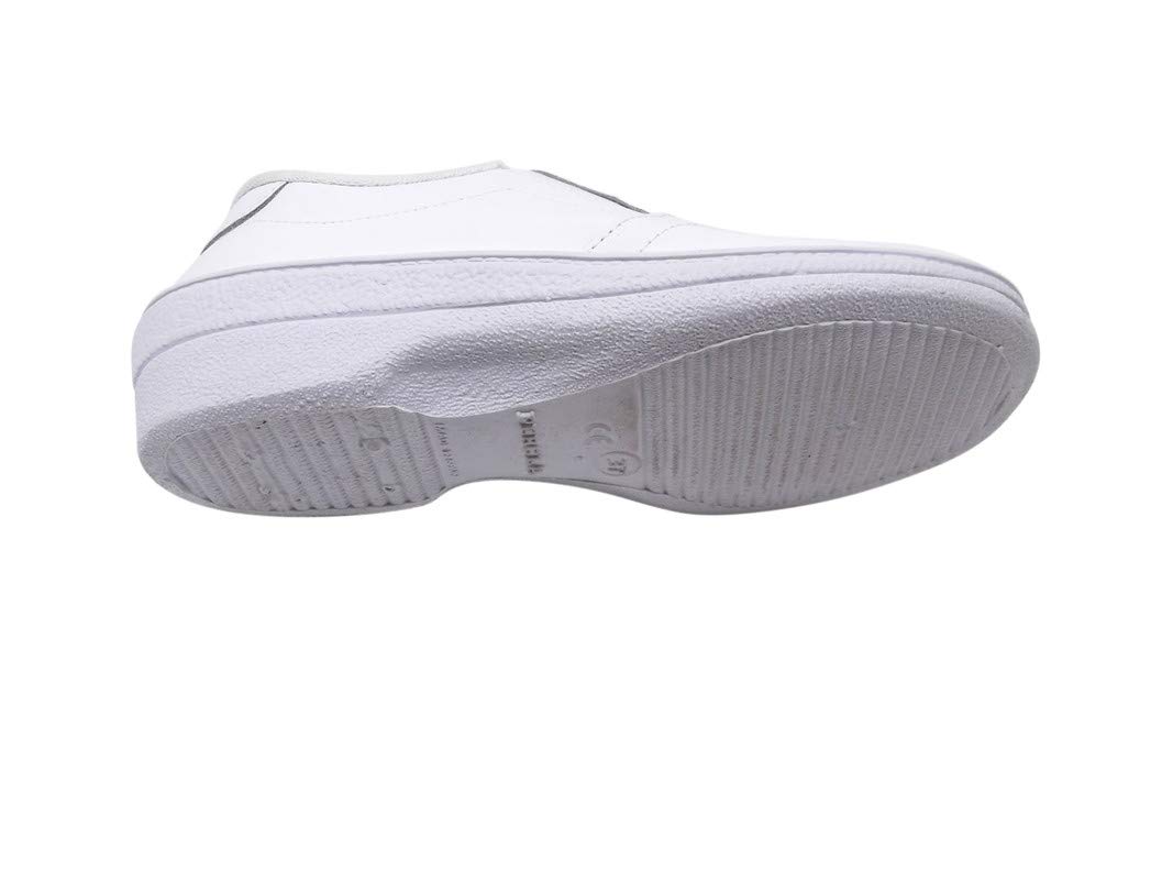 Zapatos/Piel/Mujer/Cuña 3cm/Cierre elástico/Colores Marino/Blanco