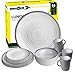 Brunner: Melamin-Geschirr Campinggeschirr (Antislip), 4 Personen (16 Teilig), Bellagio Lunch Box, Grill Und Picknick
