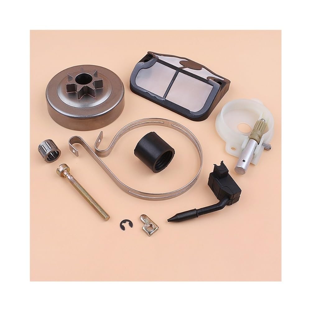 Kit Fascia Freno tendicatena Olio Tamburo Frizione Adatto for ricambi Motosega 142 141 137 136 36 41