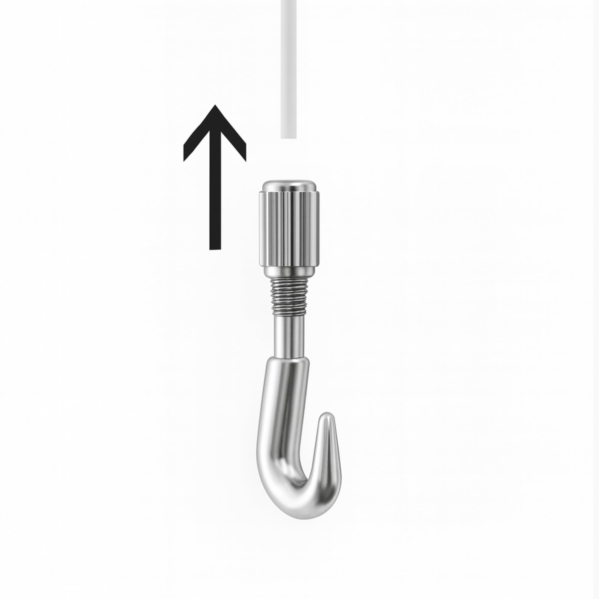 Kit Cuelga Fast - Sistema para Colgar Cuadros | Uso Doméstico | Soporta hasta 9 kg | Altura Regulable sin Herramientas | Incluye Carril Guía, Nylon 2 m y Gancho Fast (Kit Cuelga Rápido, 10, Unidad)
