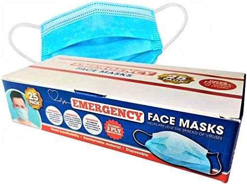 Caja 25 mascarillas desechables 3 PLY