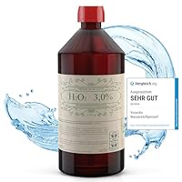Viroxidin Wasserstoffperoxid 3% 1000ml in hoher Reinheit - Lebensmittelqualität - H2O2 / Hydrogen Peroxide in Deutschland hergestellt & abgefüllt - Wasserstoffperoxid 3 Prozent / H2o2 3%