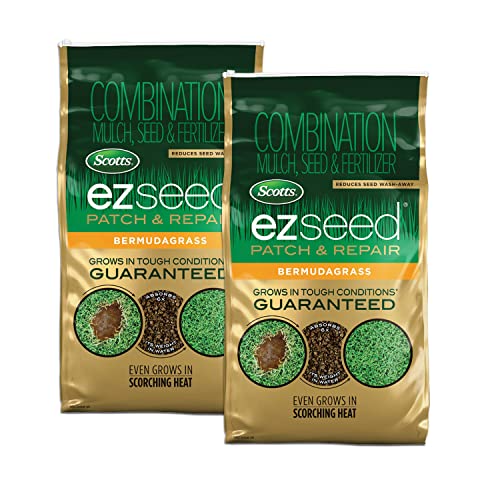 Image of Scotts EZ Seed Patch & Repair Bermudagrass, 10 lbs. (2-Pack) | Combination Mulch, Bermudagrass Seed and Fertilizer for Bare Spots and Repair, Grows in Scorching Heat