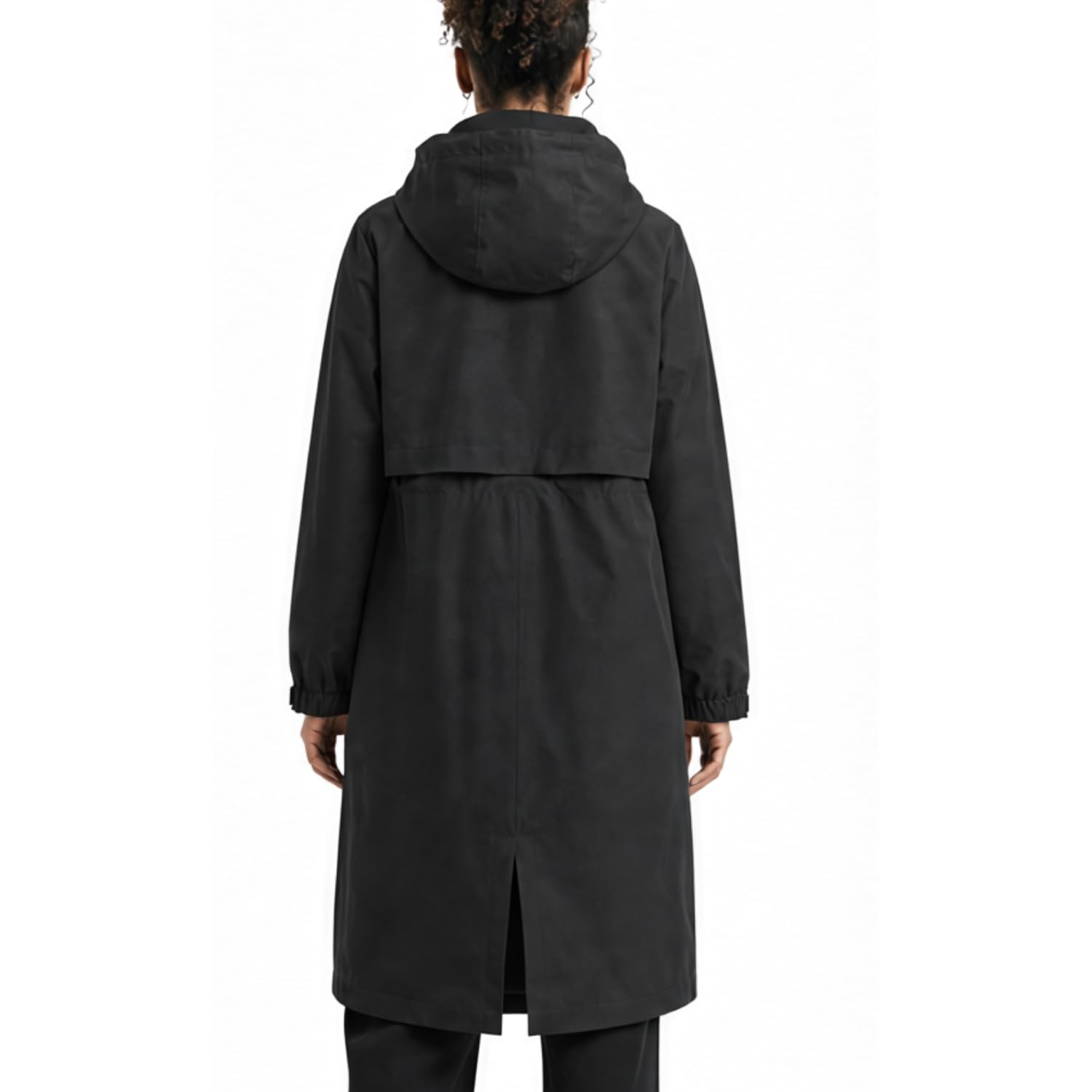 PUFFIT Regenjacken Damen Lang Wasserabweisend Kapuzen Laufjacke Damen Atmungsaktiv Leichte