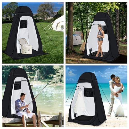 Carpa de ducha portátil EVERRUSH para camping con privacidad pop up, para exteriores, tienda de baño, cambiador, resistente al agua y con ventilación miniatura 6