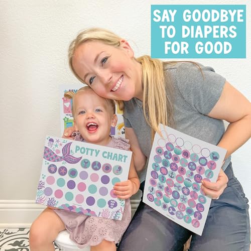 Hadley Designs Potty Training Chart for Toddler Girls -Bundle Sticker Chart for Kids Potty Training Rewards, Sticker Potty Chart for Toddlers Girls, Toilet Stickers Reward Chart for Kids 3 Fun Designs — view 4