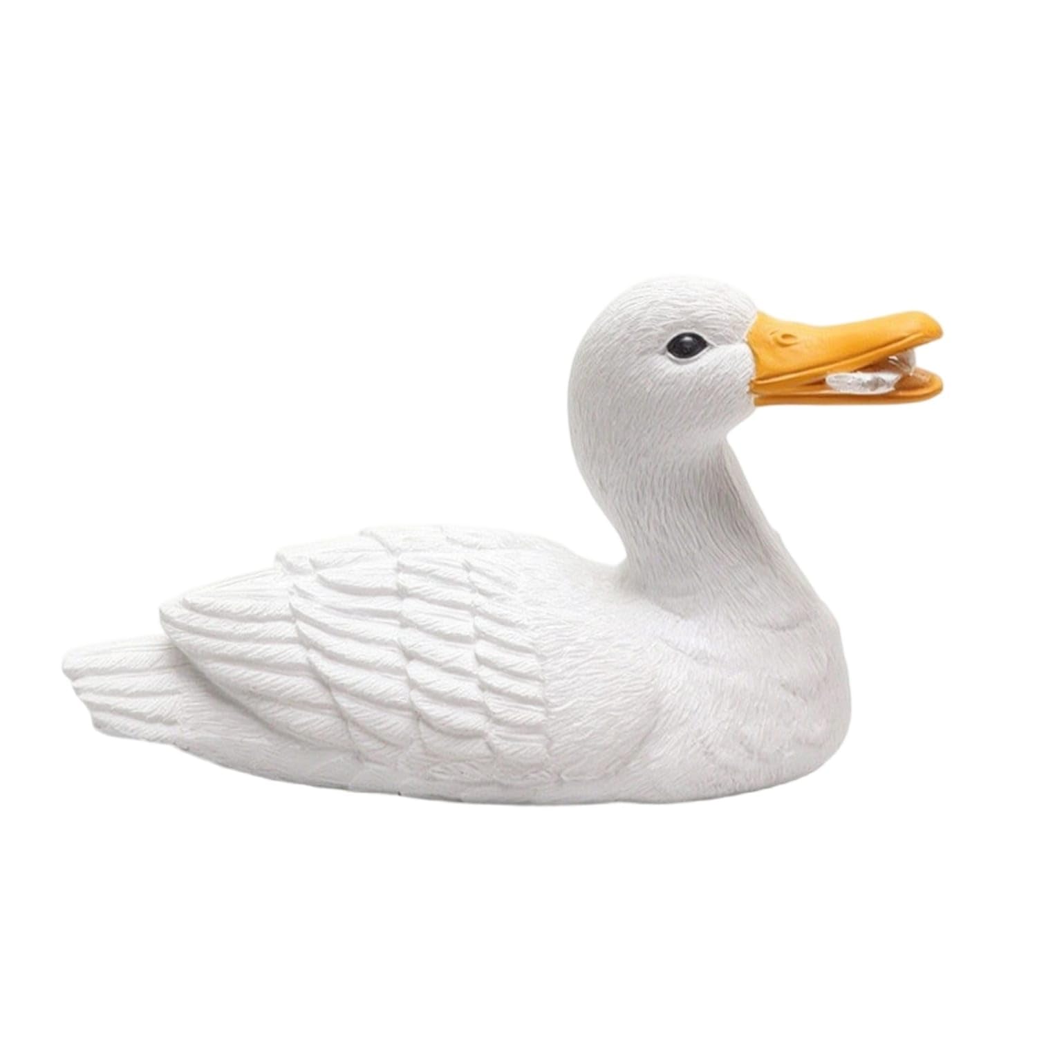 realistic floating duck lifelike pond ornament with molded feathers weatherproof duck decoy waterproof for gardeners, ponds, water gardens, basins, duck with fish|pond déco|home & garden