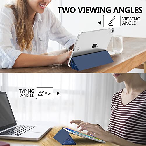 Image of MoKo for iPad (A16) 11th Generation Case 11 Inch 2025,iPad 10th Generation Case 10.9 Inch 2022,Slim Stand Hard PC Translucent Back Shell Smart Cover,Support Touch ID,Auto Wake /Sleep,Blue Starry Sky