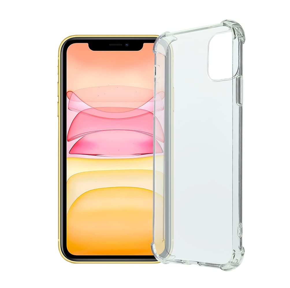 QUITECO Custodia Trasparente Per IPhone 13 Pro – TPU Antiurto Con Angoli Rinforzati E Bordi Rialzati, Compatibile Con Ricarica Wireless
