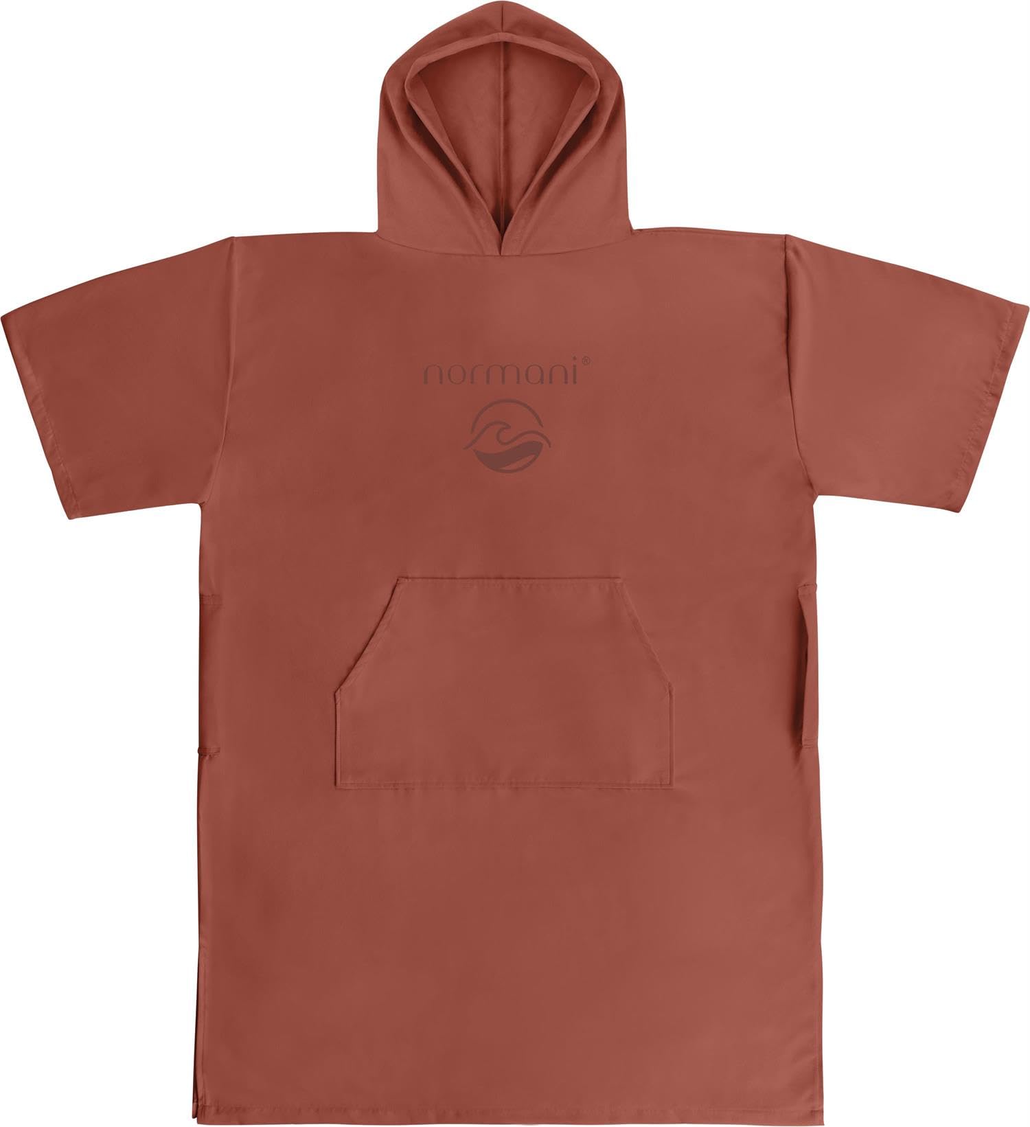 normani Unisex Badeponcho - Badehandtuch mit Kapuze aus Mikrofaser - schnelltrocknend und mit kleinem Packmaß - Umziehhilfe Strandponcho Surfponcho für Damen und Herren