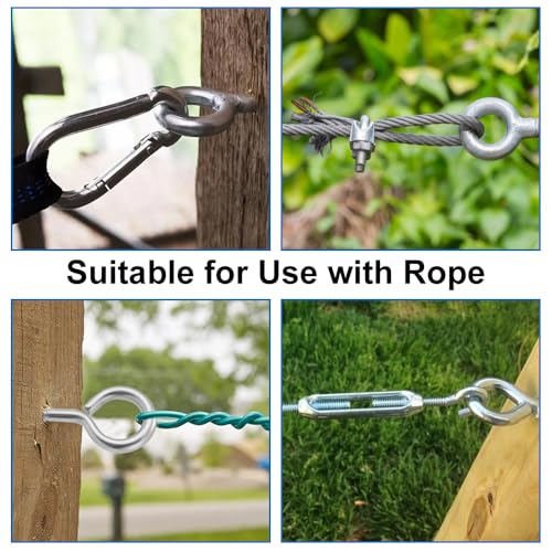 10 Stück Lang Ringschraube M6,Augbolzen Edelstahl Ringschrauben Ösenschraube,75mm Augenschraube Außengewinde,Schraubösen 304 Edelstahl Rostschutz,Zum Befestigen und Aufhängen Verwendet (Silber)