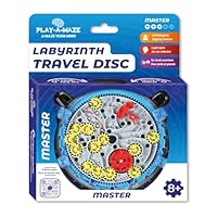 Play-a-Maze 3115278 Kugellabyrinth Puzzle Spiel, Travel Disc Master, 3D-Geduldspiel mit Zahnrädern für Fortgeschrittene, Reisespiel für Erwaschene und Kinder ab 8 Jahren