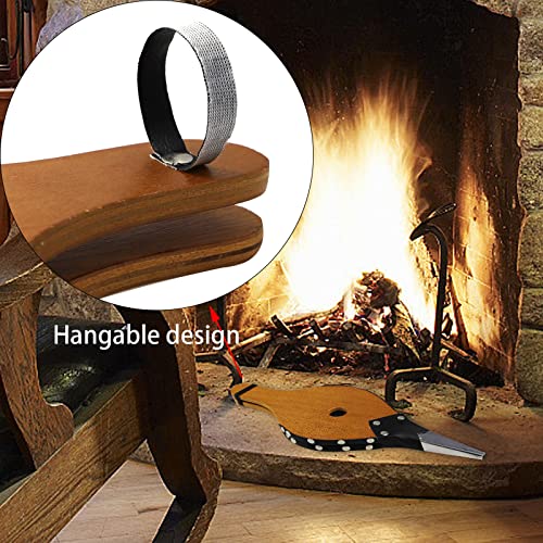 Clzemo 15X5.4 Inch Fireplace Bellows For Indoor Outdoor, Durable Manual Wood Air Blower Metal Nozzle Easy To Use, Leather Fire Bellow Tool For Camping Barbecues Fireplaces Barbeque Stove Fire Pit #TOP4