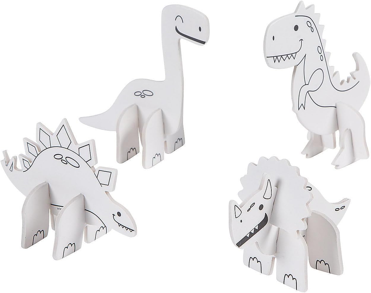 Fun Express CYO Foam Mini Dinosaur Craft Kits - VBS Vacation Bible School Supplies/Decor - 48 Pieces