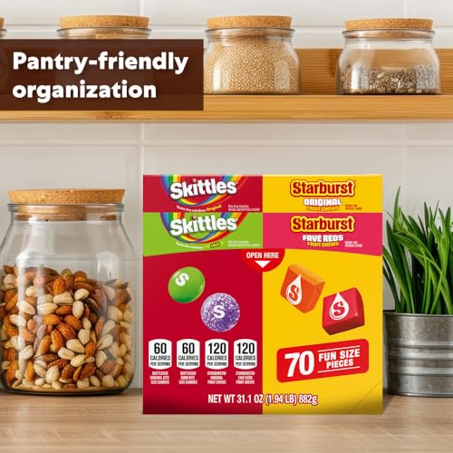 SKITTLES Original and Sour STARBURST Original and FaveRed 31.1Oz, 70Ct Box - image 4