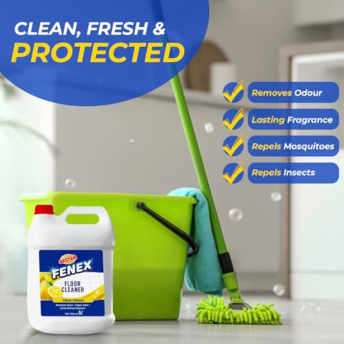 Image of Selzer VIXO Floor Cleaner - 5l | Citrus-Infused Formula | Removes Tough Stains | Delivers Super Shine & Long-Lasting Fragrance | Multipurpose Surface Cleaner for Sparkling Floors