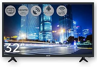 AKAI 32" Smart LED TV High Definition with HD Freeview Satellite Receiver Wifi HDMI USB AV & Android 11 OS: 1366x768-2022 Model: AKTV3228