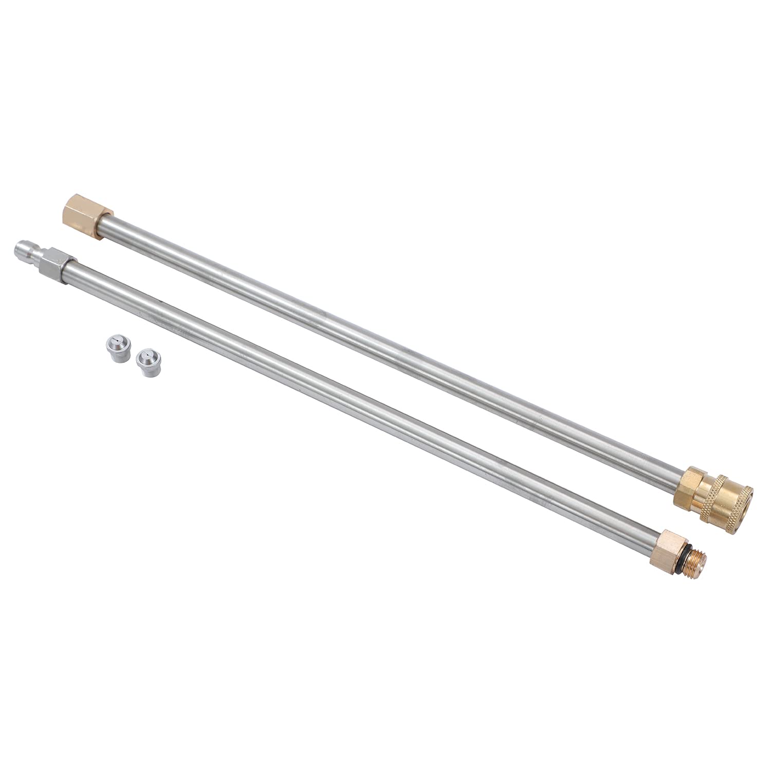 Aim Tools 18 Pulgada Accesorio Limpiador de Superficies de Lavadora a Presión 3600 PSI con 4 Ruedas Giratorias para Limpieza de Suelos, con 2 x 16 Varillas de Extensión y 2 Boquillas