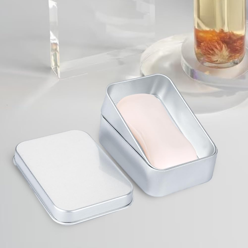 Boîte à Savon Voyage En Aluminium - 2 Pièces, étanche Avec égouttoir Amovible - Résistante à L'humidité Et à La Rouille, 96x68x30 Mm