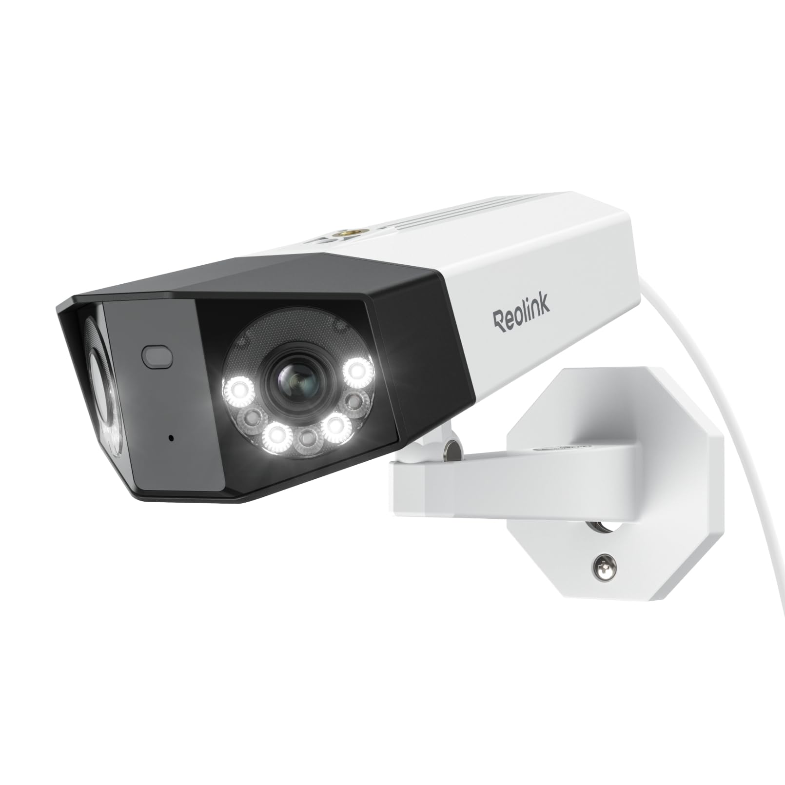 Reolink 4K Dual-Lens überwachungskamera aussen mit 180° Sichtwinkel, Outdoor IP-Kamera, Person/Fahrzeug/Tier-Erkennung, Farb-Nachtsicht, Zwei-Wege-Audio, Wasserdicht, Duo 2 PoE