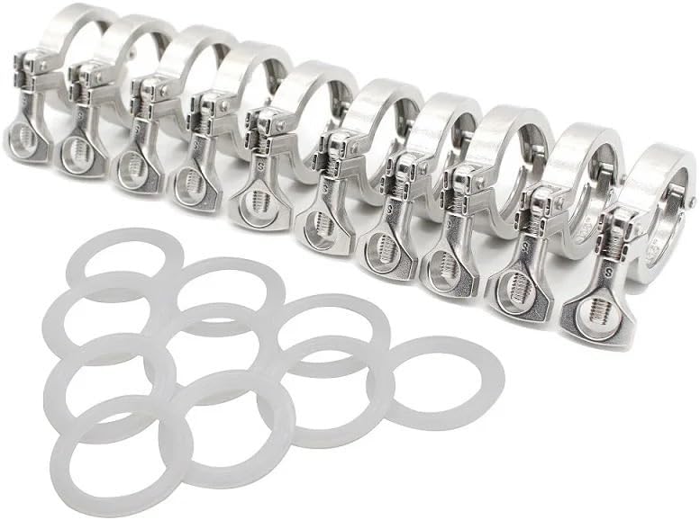 1/2" - 4"Tri Clamp 25.4 50.5/64/77.5/91 106 119 mm Ferrule OD SS304 Stainless Steel Tri Clover Sanitary Fitting for home Brewing(1 piece,89mmx Ferrule 106)