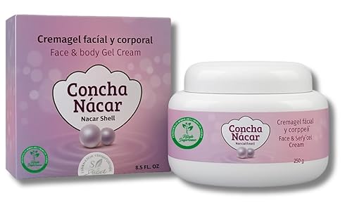 HIGH SUPREME Concha Nácar (Madre de Perla) Crema de gel facial y corporal 8.5 onzas líquidas Con colágeno, elastina, vitamina E y glicerina Apoyo