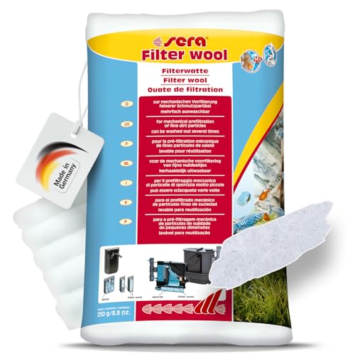 Image of Mechanical Pre-Filter for Enhanced Aquarium Water Clarity | Reusable | sera Filter Wool | Compatible with All Filters | for Fresh & Saltwater Tanks | Easy Maintenance | High Capacity