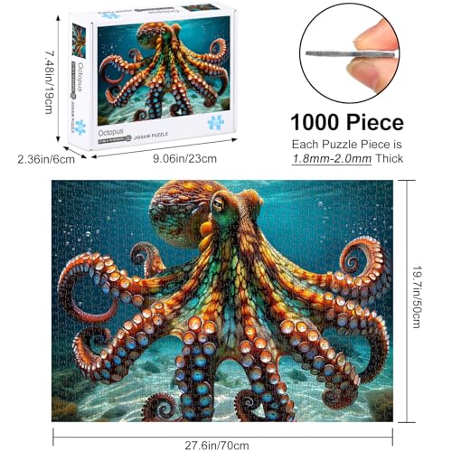 Puzzle de 1000 piezas Tema Octopus 14 años miniatura 2