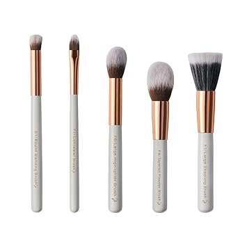 Flawless Base Brush Set 5pc (Perfect for Foundation, Contouring, Highlighting, Blush And Conceal | Premium Synthetic Bristles)