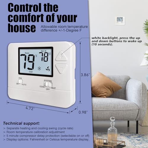 Heagstat H701 Non-Programmable Thermostats thumb #2