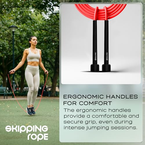 Image of Solpro Aero Adjustable Jump Rope Skipping Rope for men, women, kids, boys, girls | Unisex, Tangle-Free, Durable, Ideal for fitness, cardio, agility & home workouts