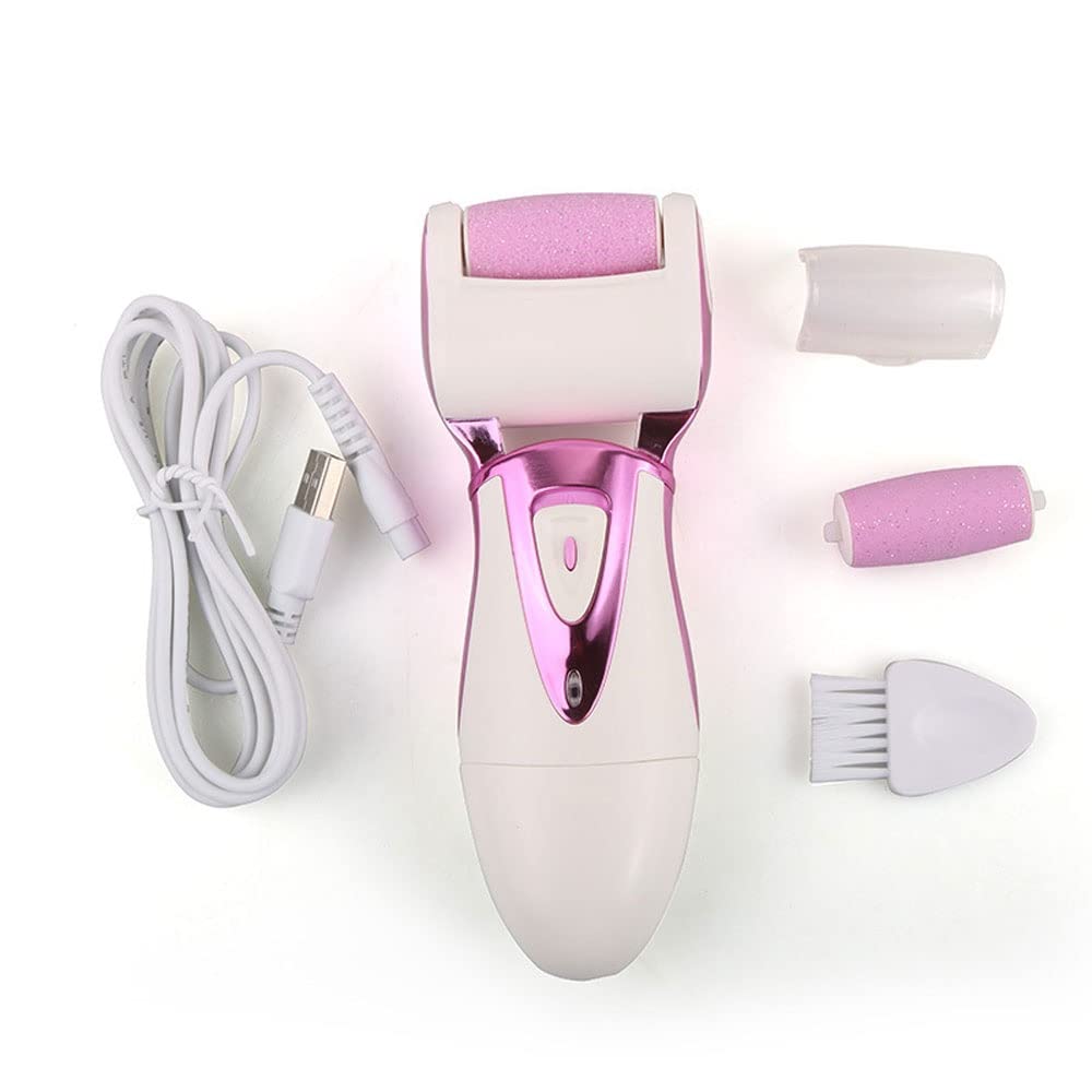 Removedor de Callos de Archivo eléctrico, Kit de Cuidado de los pies, Herramientas de pedicura Recargables, Kit de removedor de Callos con 2 Cabezas de Rodillo, for Eliminar los callosos de los