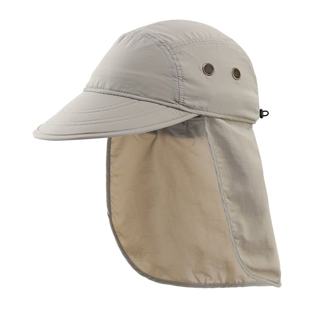 Magracy Men's Summer UPF 50+ Fishing Cap with Neck Flap Sun Protection Quick Dry Light Grey — image 1