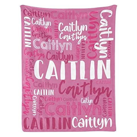 Dr.TOUGH Personalized Blanket for Kids Adults Name Blanket Personalized Throw Blanket Flannel Customized Blanket for Christmas Birthday Gifts Cover