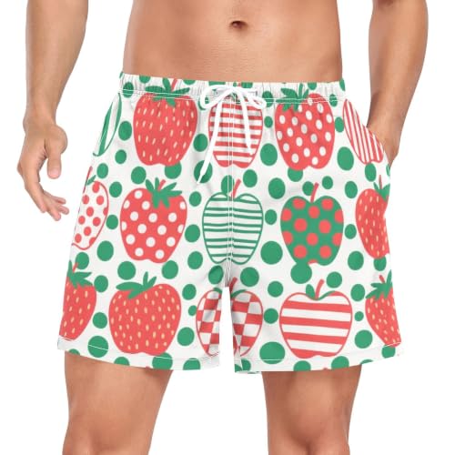 Bañador playero de hombre para vacaciones con estampado frutal de lunares