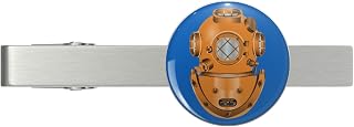 Diving Helmet Silver Tie Clip Tie Bar Veteran Gift
