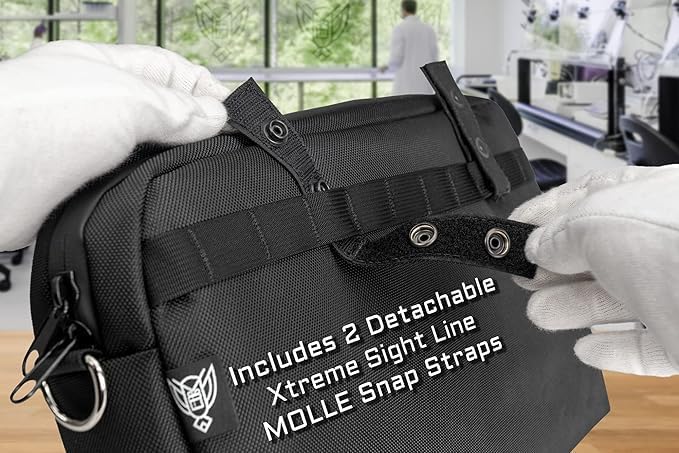 Xtreme Sight Line ~ XTECH Faraday Bag ~ for Tablets, 13" Laptops, and Other Medium Size Electronics ~ Data Security for Executive Travel ~ Shoulder Strap Included ~ Tracking/Hacking Defense - Image 6