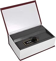 Vista 8 de Caja fuerte con diseño de libro de diversión con cerradura de combinación, caja de almacenamiento secreta oculta para dinero en efectivo, joyería