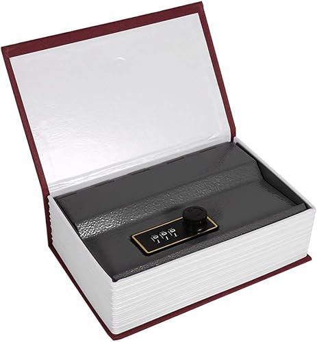 Miniatura 8 de Caja fuerte con diseño de libro de diversión con cerradura de combinación, caja de almacenamiento secreta oculta para dinero en efectivo, joyería
